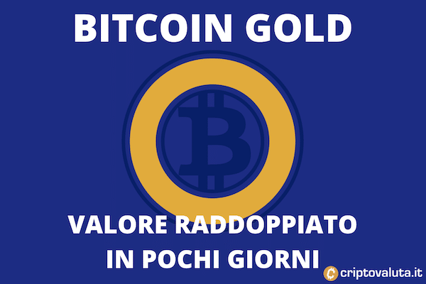 Bitcoin Gold vola - +100% in 7 giorni