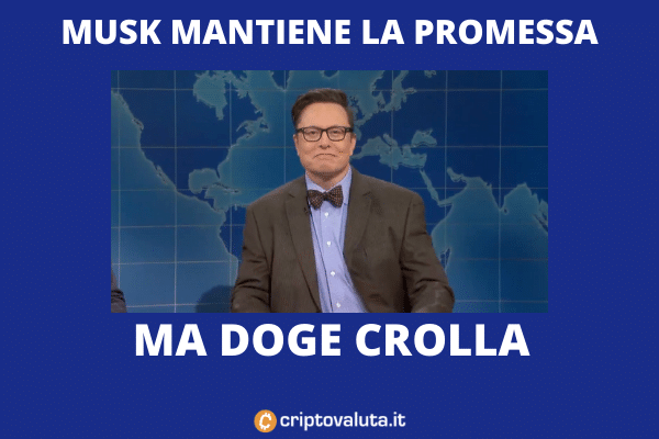 Doge coin crash con Musk