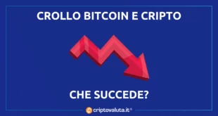 Crollo cripto e Bitcoin