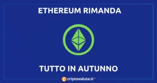 Ethereum rimanda merge