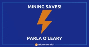 Mining bitcoin salverà mondo per O'Leary