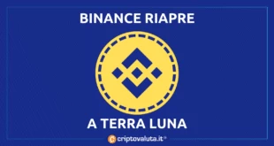 binance riapertura terra luna