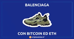 Balenciaga accetta Bitcoin ed Ethereum