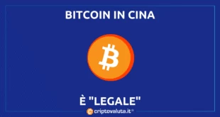 Bitcoin in cina legale