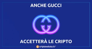 Gucci pagamento cripto e Bitcoin