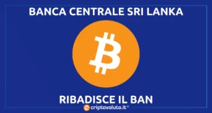 Sri Lanka contro BItcoin