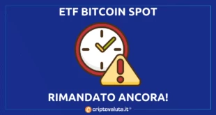 ETF BITCOIN SPOT RIMANDATO