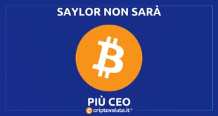 SAYLOR CEO VIA BITCOIN