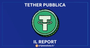 Tether pubblica report