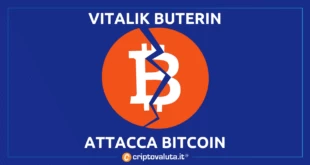 BUTERIN ATTACCA BITCOIN