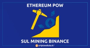 Binance lancia ETHW mining