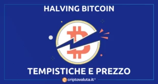 HALVING BITCOIN TEMPISTICHE PREZZO