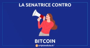 SENATRICE CONTRO BITCOIN