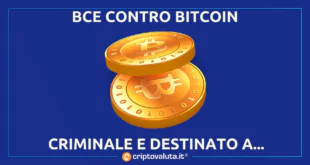 BCE CONTRO BITCOIN