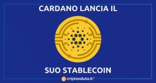 Cardano lancia stablecoin