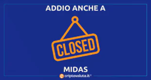 MIDAS CHIUDE CRYPTO