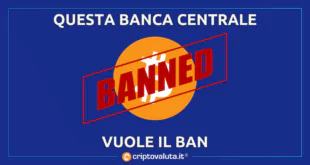 BANCA CENTRALE VUOLE BAN