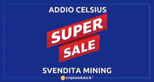 Celsius mining addio