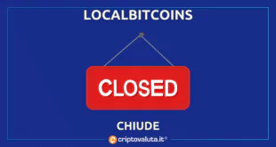 LOCALBITCOINS chiude Bitcoin