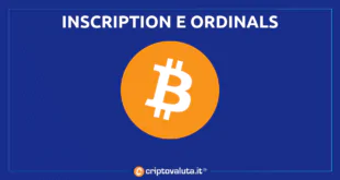 Inscription e ordinals su Bitcoin