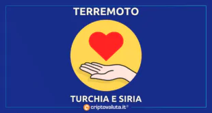 Terremoto Turchia Siria aiuti crypto