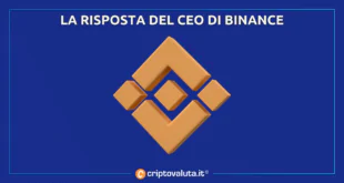 CZ BINANCE RISPOSTA