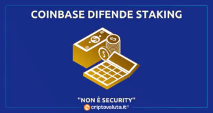 Coinbase difende staking SEC