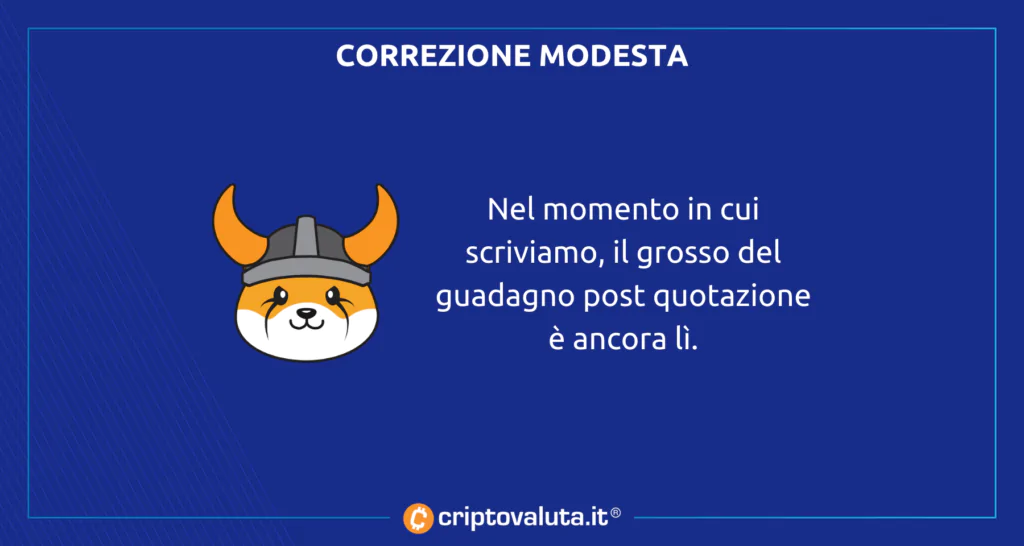 Correzione modesta analisi FLOKI BINANCE