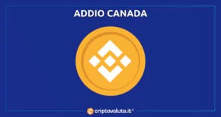 Addio Canada per Binance