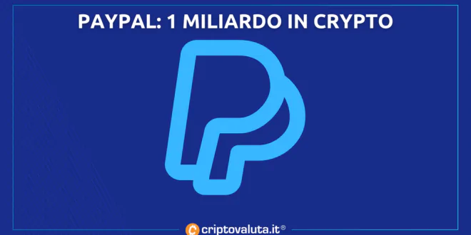 PAYPAL 1 MILIARDO CRYPTO BITCOIN