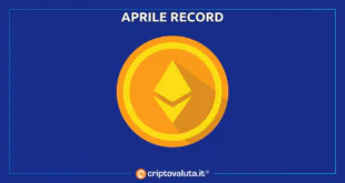 APRILE RECORD PER ETHEREUM