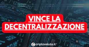 VINCE LA DECENTRALIZZAZIONE