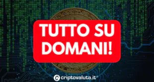 OCCHI SU DOMANI BITCOIN CRYPTO