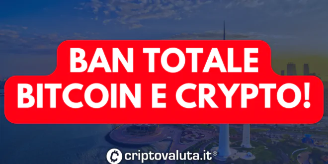 BAN TOTALE BITCOIN CRYPTO