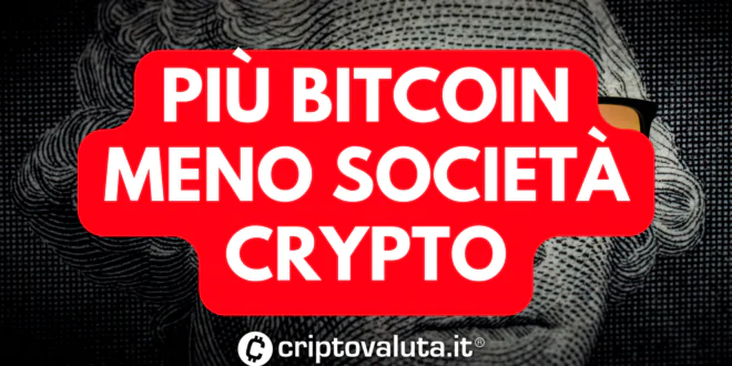 PIU BITCOIN MENO CRIPTO