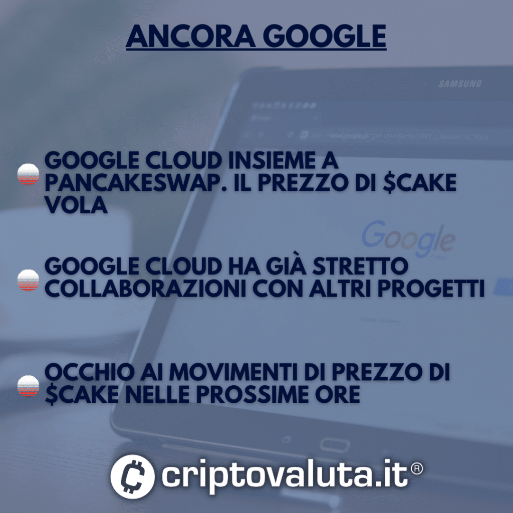 PancakeSwap con Google - termini accordo