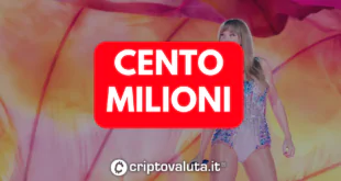 CENTO MILIONI TAYLOR SWIFT