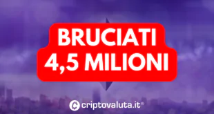 Bruciati 4 milioni eth