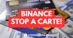 BINANCE STOP CARTE