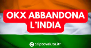 OKX ABBANDONA INDIA