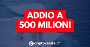 ADDIO 500 MILIONI