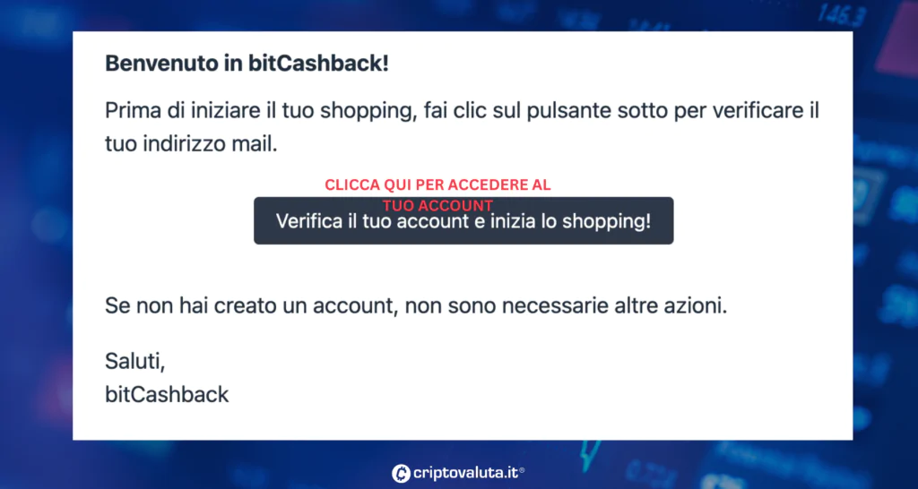 come entrare bitcashback