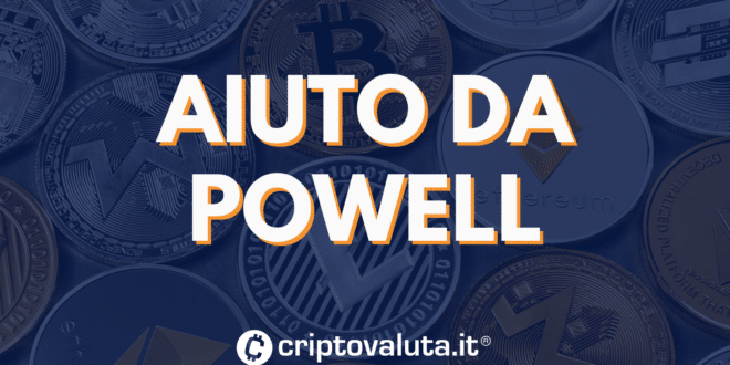 Powell aiuta bitcoin crypto