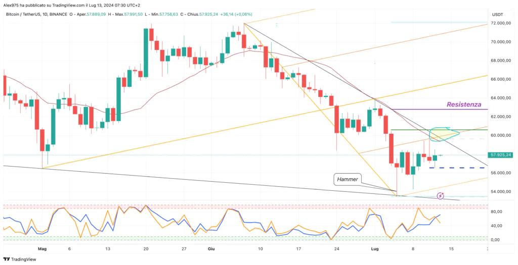 Bitcoin (BTC) - Daily 13 Luglio 2024