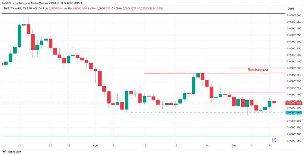 Shiba Inu (SHIB) - Daily 10 Settembre 2024