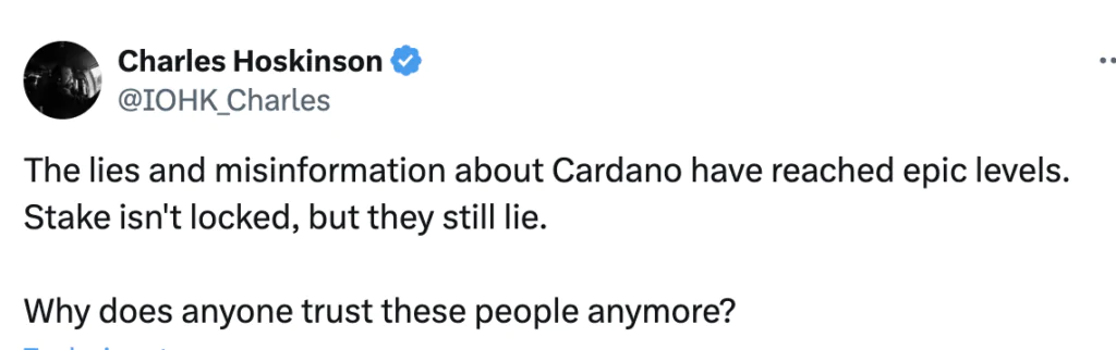 Cardano : Réaction aux propos d'Hoskinson | Le prix de l'ADA augmente [ANALISI] - La Crypto Monnaie