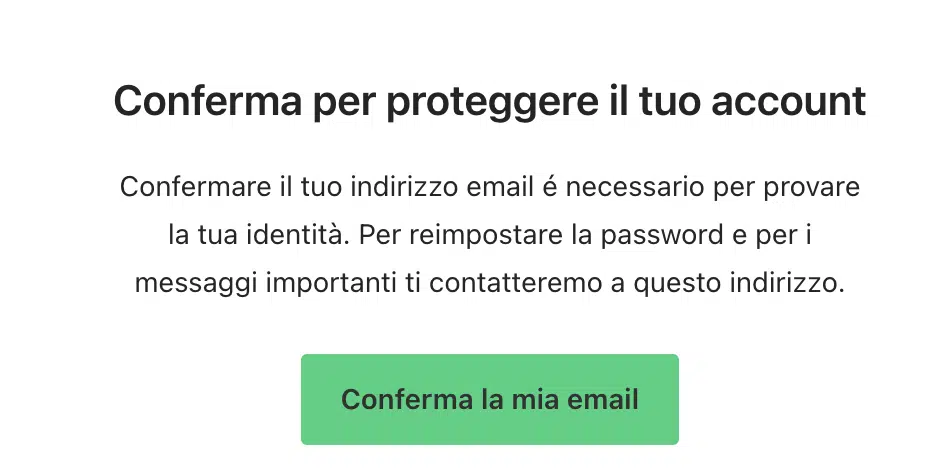 Confermare mail