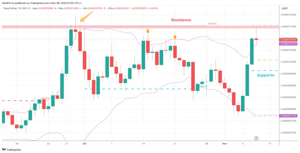 Pepe (PEPE) - Daily 08 Novembre 2024