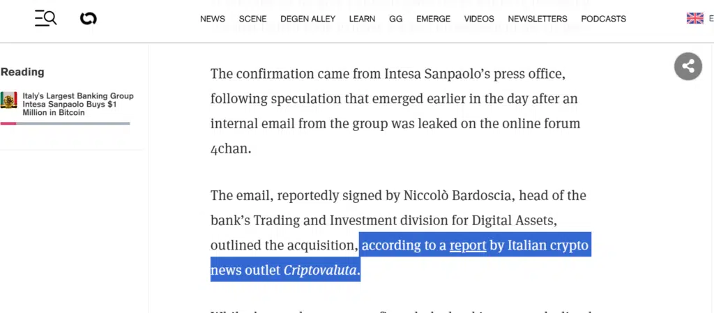 decrypt criptovaluta.it bitcoin intesa 