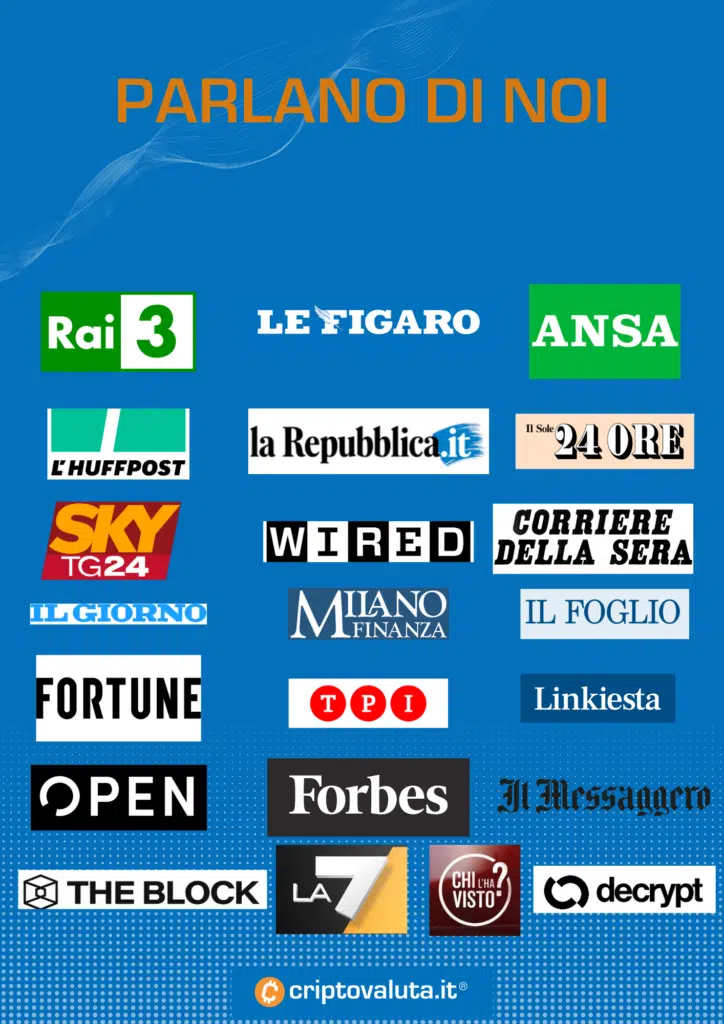 illustri testate giornalistiche e tv media news parlano di noi - criptovaluta.it